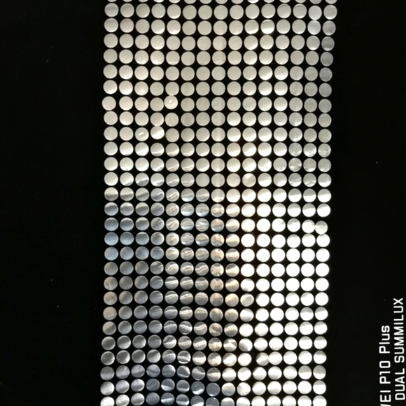 90s vintage black silver Disco embellished a-line stretch viscose skirt - Picture 5 of 9